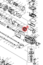 Makita-koło zębate do młot HR4001C HR4011C HR4002 HR4010C    227509-9 - obrazek 3