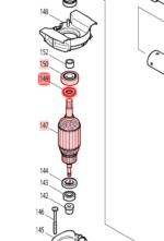 Makita wirnik do młota udarowego HR4001C HR4011 HR4011C  513633-7 - obrazek 3