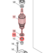 Makita wirnik do młota udarowego HR4001C HR4011 HR4011C  513633-7 - obrazek 4