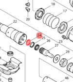 Makita oring 20 HR4001C, HR4002, HR4011C, HR4012 (czerwony)  213317-4 - obrazek 4