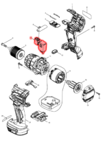 Makita włacznik wyłącznik DDF481 DHP481 DDF480 DHP481 650710-5 650006-4 - obrazek 3