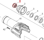 Makita pokrywa uchwytu narzędzia do HM0870C  286287-0 - obrazek 4