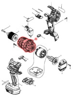 Makita przekładnia kpl. do DDF481 - obrazek 3