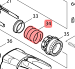 Makita sprężyna 37 do HR4001C, HR4002, HR4011C, HR4012 233448-3 - obrazek 4