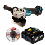 Makita DGA504Z Akumulatorowa szlifierka kątowa + 2x Akumulator Mortison 18V 10Ah BL1860 1850 21700