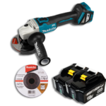 Makita DGA511Z Akumulatorowa szlifierka kątowa + 2x Akumulator Mortison 18V 5,6Ah BL1856B BL1856