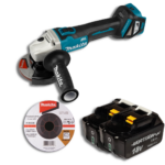 Makita DGA511Z Akumulatorowa szlifierka kątowa + 2x Akumulator Mortison 18V 5Ah BL1850B BL1850