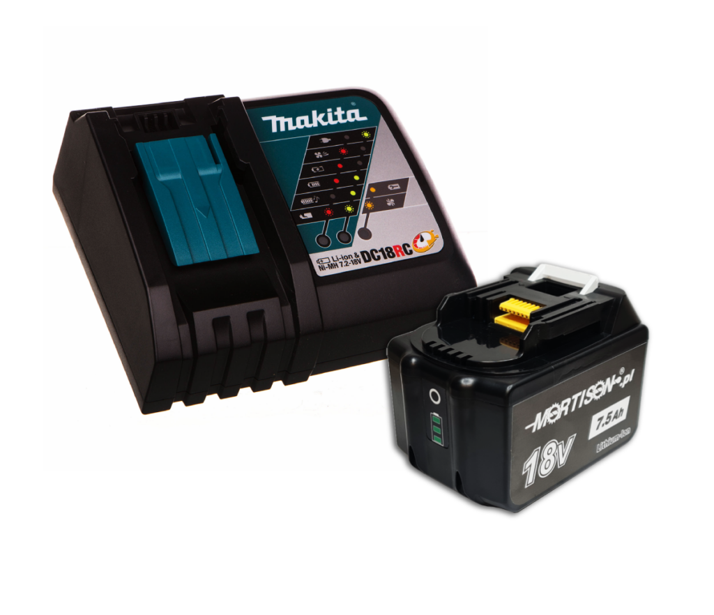 Zestaw zasilający Makita DC18RC + Akumulator Mortison 18V 7,5Ah BL1875B BL1875