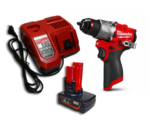Zestaw Wiertarka Wkrętarka Udarowa Milwaukee M12 FPD2-0 + Ładowarka Milwaukee M12-18FC + Akumulator Mortison M12 4Ah