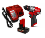 Zestaw Wiertarka Wkrętarka Udarowa Milwaukee M12 FPD2-0 + Ładowarka Milwaukee M12-18FC + Akumulator Mortison M12 6Ah