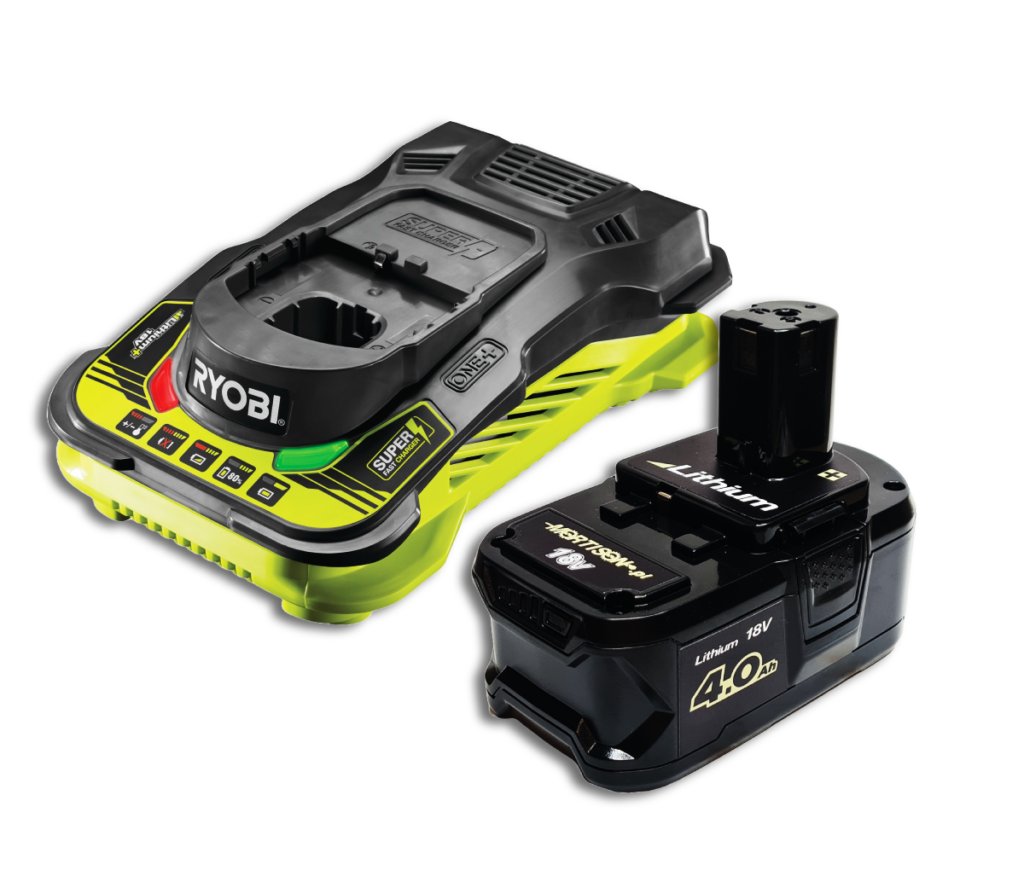 Zestaw zasilający Ryobi Super Fast RC18150 + Akumulator Mortison Ryo ONE+ 18V 4Ah RB18L4