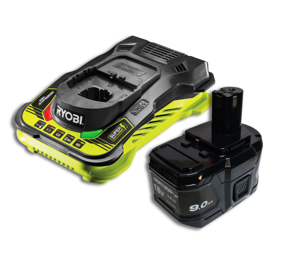 Zestaw zasilający Ryobi Super Fast RC18150 + Akumulator Mortison Ryo ONE+ 18V 9Ah RB18L90